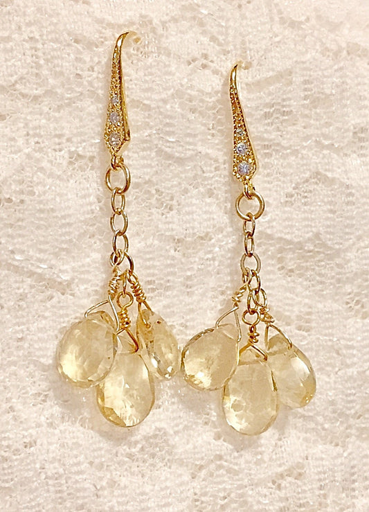 Citrine Briolette Earrings