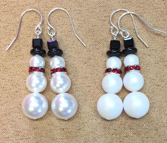 Snowman Earrings