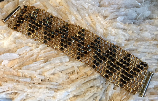 Zig Zag with Swarovski Crystals