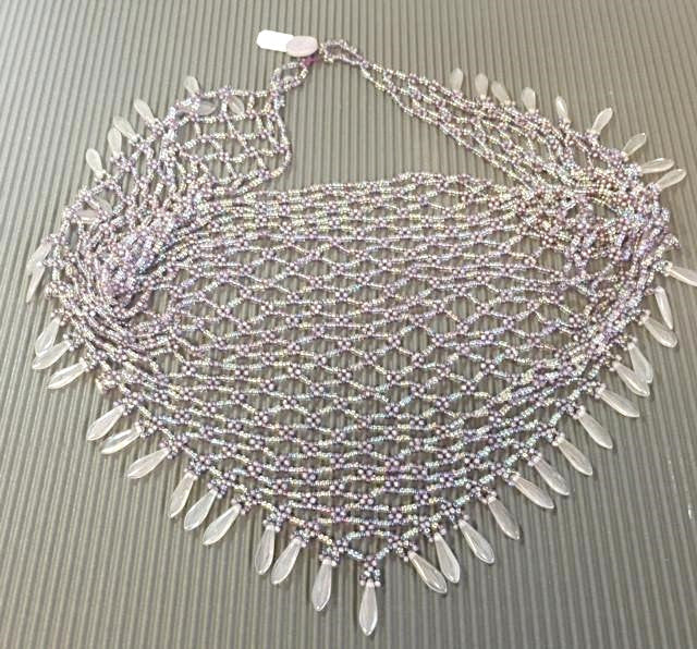 Beaded Scarf, purple/lavender