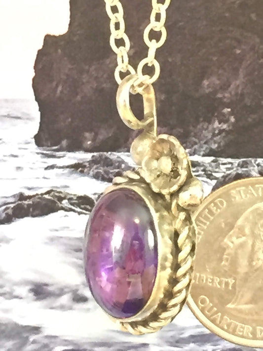Raindrop & Flower - Amethyst -Cubic Zirconia