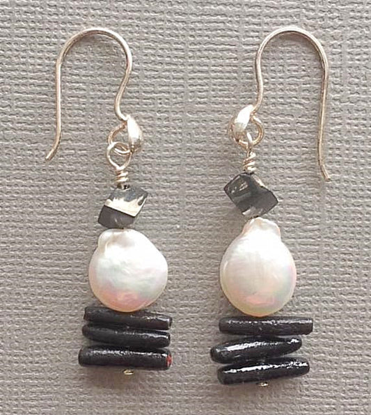 Classic Black & White Earrings
