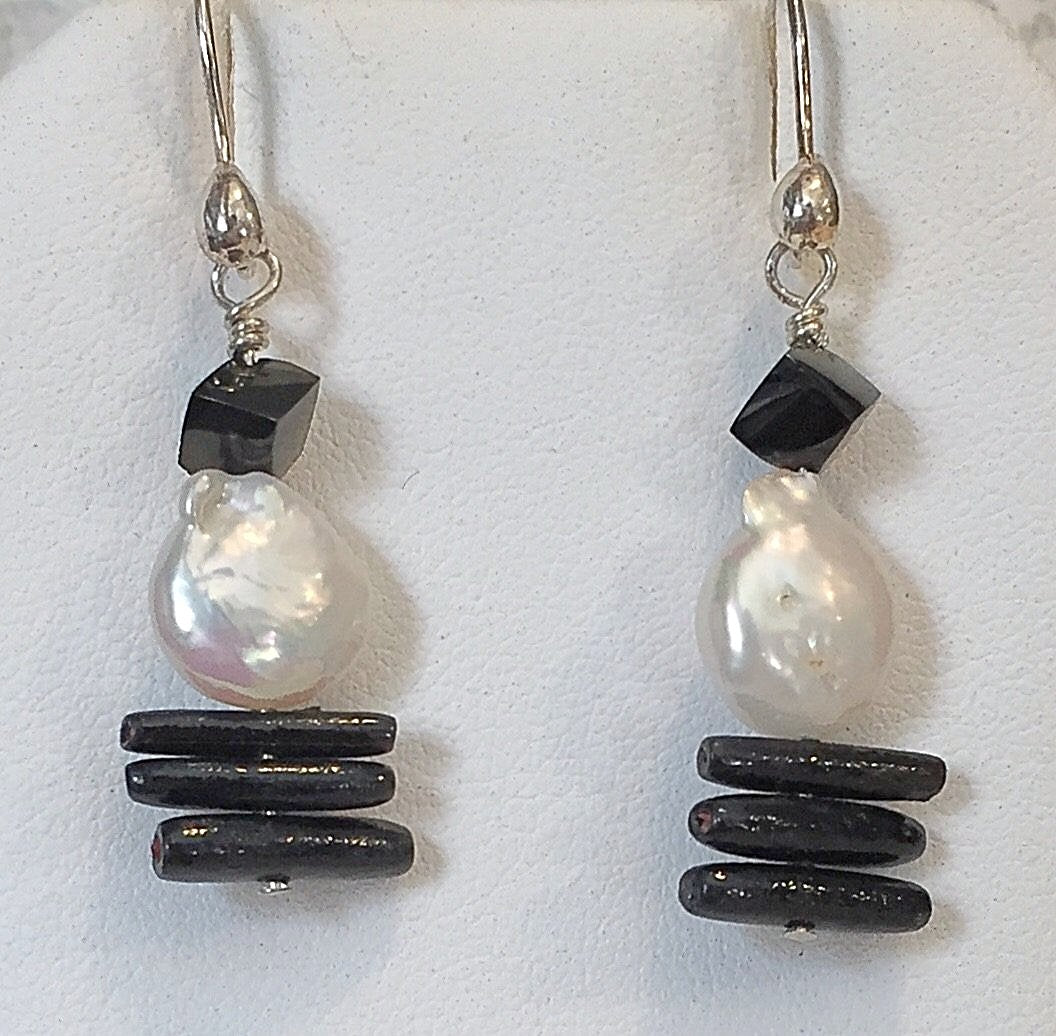 Classic Black & White Earrings