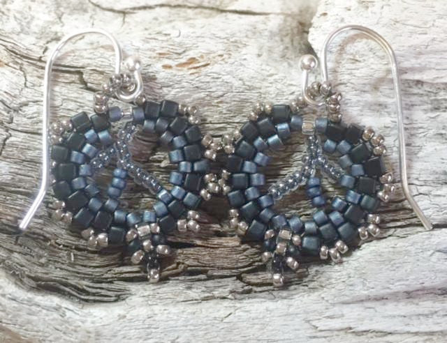 black, grey & platinum beads