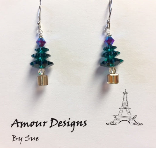 Holiday Tree Earrings in 3 colors