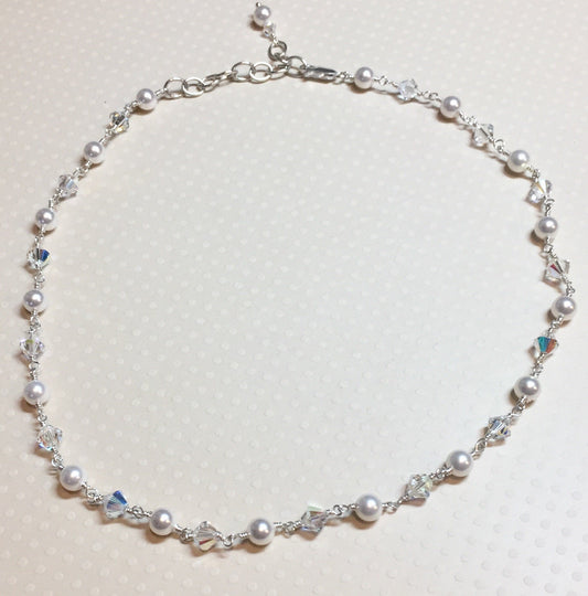 Swarovski Crystal & Pearl Necklace